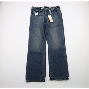 New Express X2 Mens Size 36x34 M42 Bootcut Denim Jeans Pants Blue Cotton